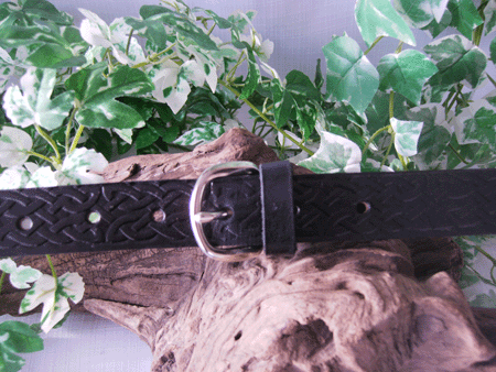 celtic leather desined dress belt